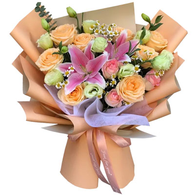济宁11朵玫瑰桔梗百合，陪你每个季节